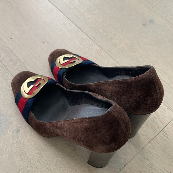 Women’s Gucci brown suede shoes heels pumps size 7 - Picture 4 of 7